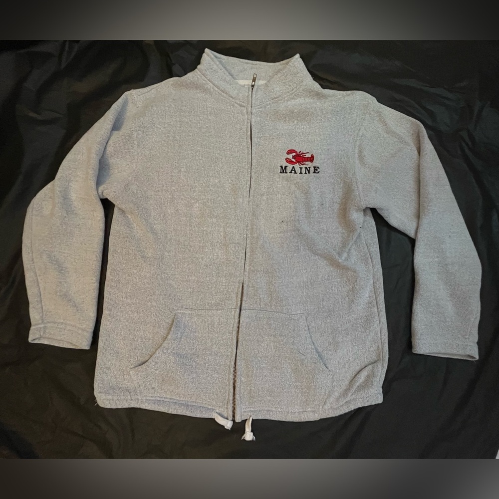 Full zip/ Maine Sweatshirt jacket/ medium